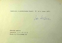 Ярослав Сейферт подписал «Хартию 77» 1.1.1977