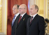Сергей Лавров, Владимир Ремек и Владимир Путин (Фото: ЧТК)