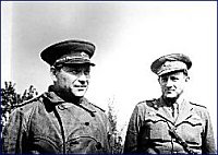 Глава Оборонной разведки Бедржих Райцин и советский офицер НКВД майор Камбулов