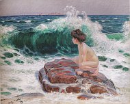 Франтишек Купка, «Волна» - женский акт на берегу моря, 1902-1903, Национальная галерея в Праге
