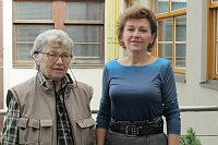 Наталья Горбаневская с Лоретой Вашковой, октябрь 2013 г. (Фото: Кристина Макова, Чешское радио - Радио Прага)